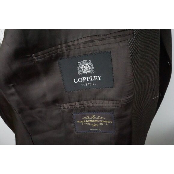 Coppley Galen VBC Wool Brown Nailhead 2 Pc Suit Jacket Pants Sz 49R - Picture 8 of 11